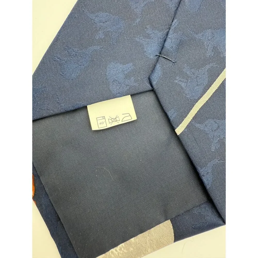 Vintage Next Blue Brown and Gray Handmade‎ Golf Design Silk Dress Suit Neck Tie